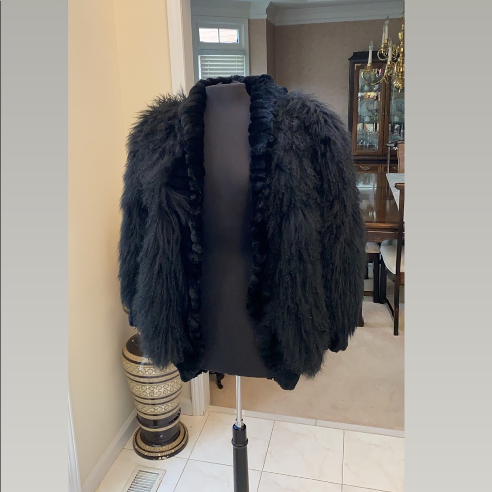 Beautiful Sax Fifth Avenue Real Lamb Wool Jacket!!